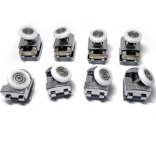 8 x Top Bottom Enkele Douche Rollers/Lopers Vervangingen 23mm/25mm wiel diameter