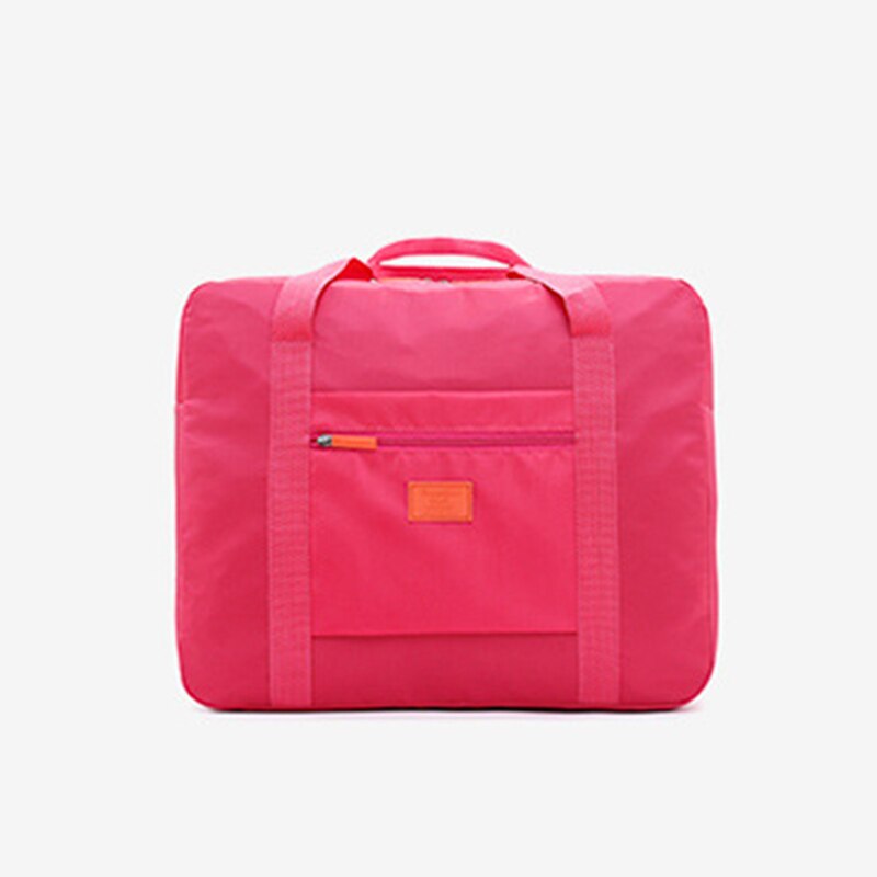 Large Duffle Bag Capacity Foldable Travel Bags Nylon Luggage Suitcase Bags For Men Women Travel Aircraft Package Packing Cubes: Rose red-C