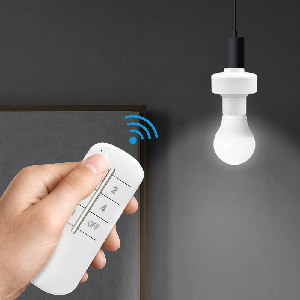 Télécommande sans fil inda lumière douille support de lampe 20M gamme pour ampoules LED douille de lampe sans fil lumière interrupteur kit AC180-250V