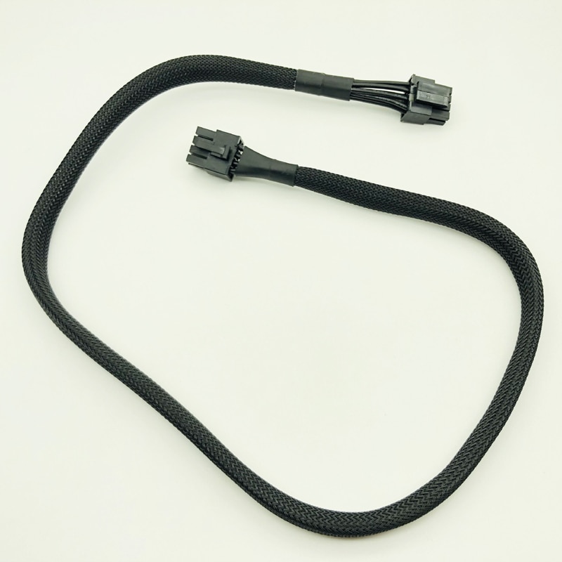 Câble d'alimentation cpu noir à 650mm manchons et 8 broches, câbles d'alimentation modulaires  to 8(4+4)- 8 broches pour corsair  rm650x rm750x rm850x rm1000x