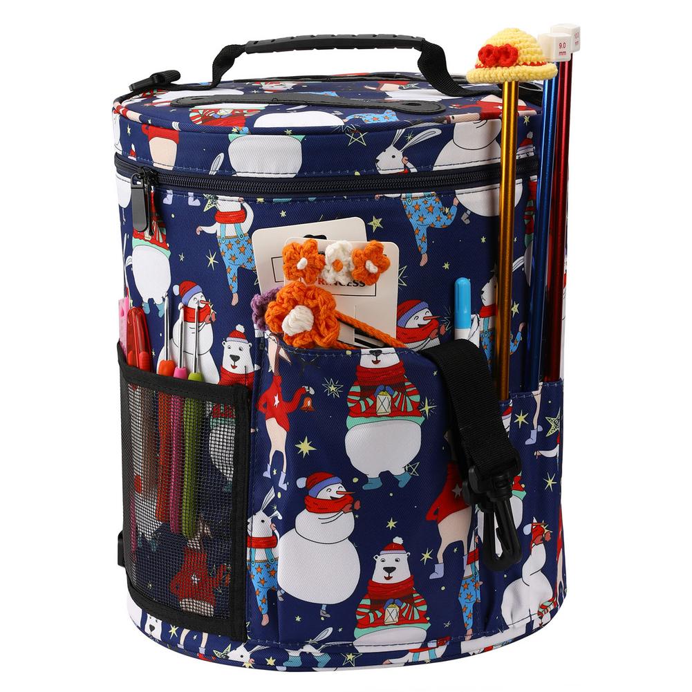 Knitting Bag Yarn Tote Storage Bag For Wool Crochet Hooks Knitting Needles DIY Household Organizer Sewing Tools Accessories