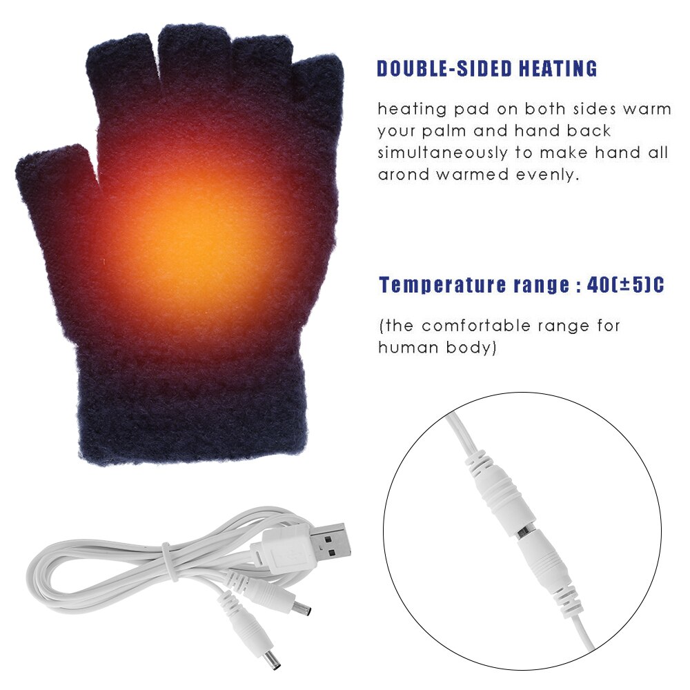 Winter Elektrische Verwarmde Handschoenen Winddicht Fietsen Motorcycle Racing Outdoor Handschoenen Usb Aangedreven Warm Verwarmde Handschoenen Voor Mannen Vrouwen