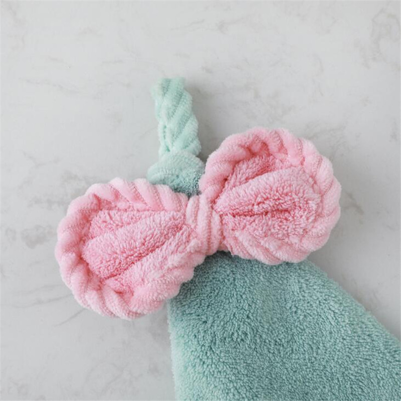 Bogen Hand Handtuch Mikrofaser Stoff Schnell-Trocken Wasser Absorption Trockenen Hängen Waschen Hand Handtuch freundlicher Tägliche Verwendung Küche Wc handtücher