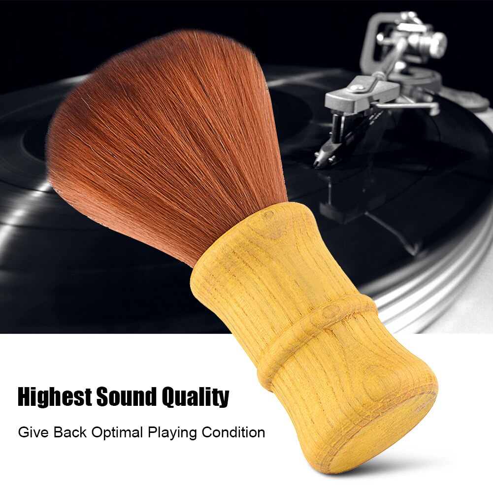 Anti Static Vinyl Record Cleaner Cleaning Brush Dust Remover for Vinyl Record Player Clean Thoroughly Longplay: Gold