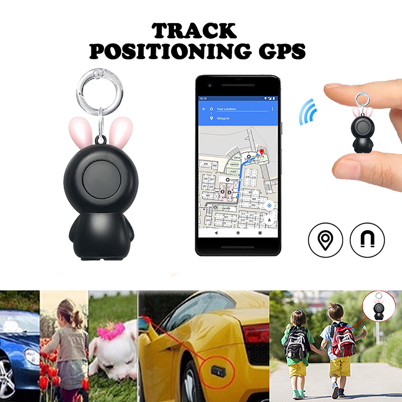 Mini Tracking Device Waterproof Anti-lost Child Pet Tracker Location Bluetooth Smart Activity Trackers Vehicle GPS Accessories