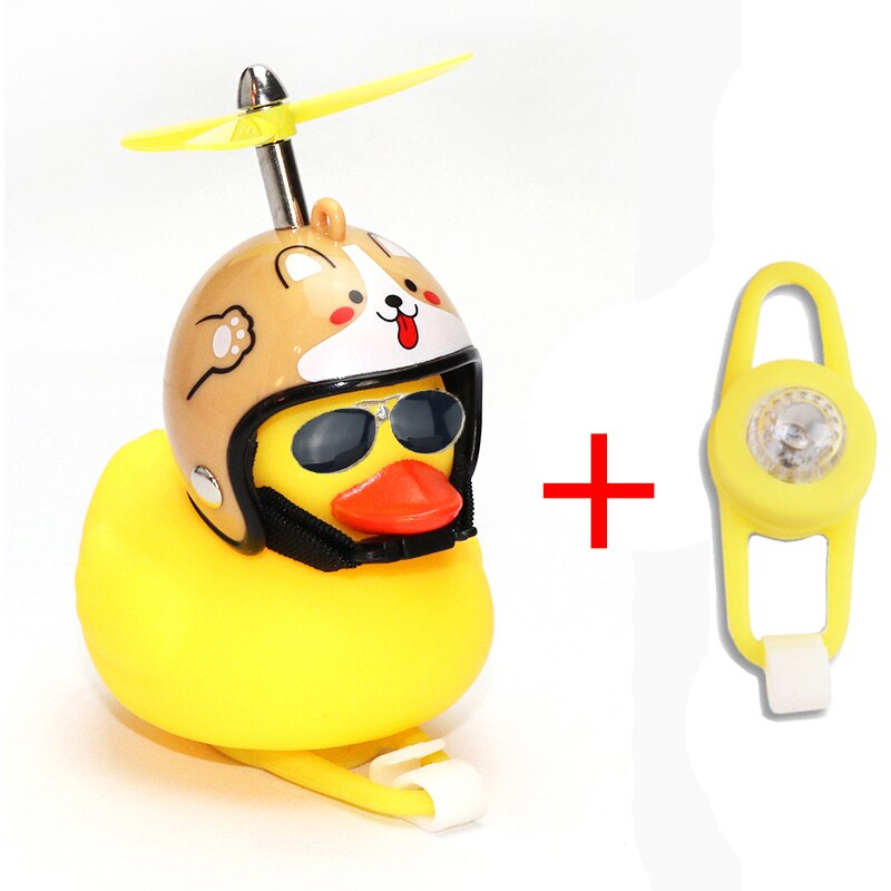 Droga Mtb kaczka dzwonek rowerowy rower kaczka guma z kaskiem Ducky z kaskiem kaczka ładny silnik wiatrowy w samochodzie akcesoria rowerowe: dog light