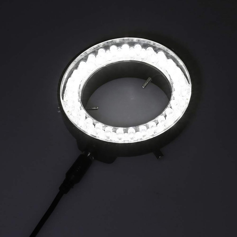 Justerbar 56 led ring lys belysning lampe til industri stereo mikroskop kamera forstørrelsesglas  ac 90v-240v strømadapter