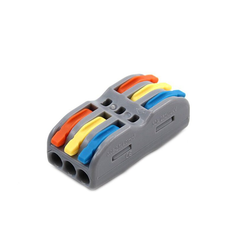 Wire Connector 222-412 Led Strip Lighting Electric Quick Connectors Mini Conductor Push-in P421 2 3 Pin Splicing Terminal Blocks: Silver / 5-9Pcs