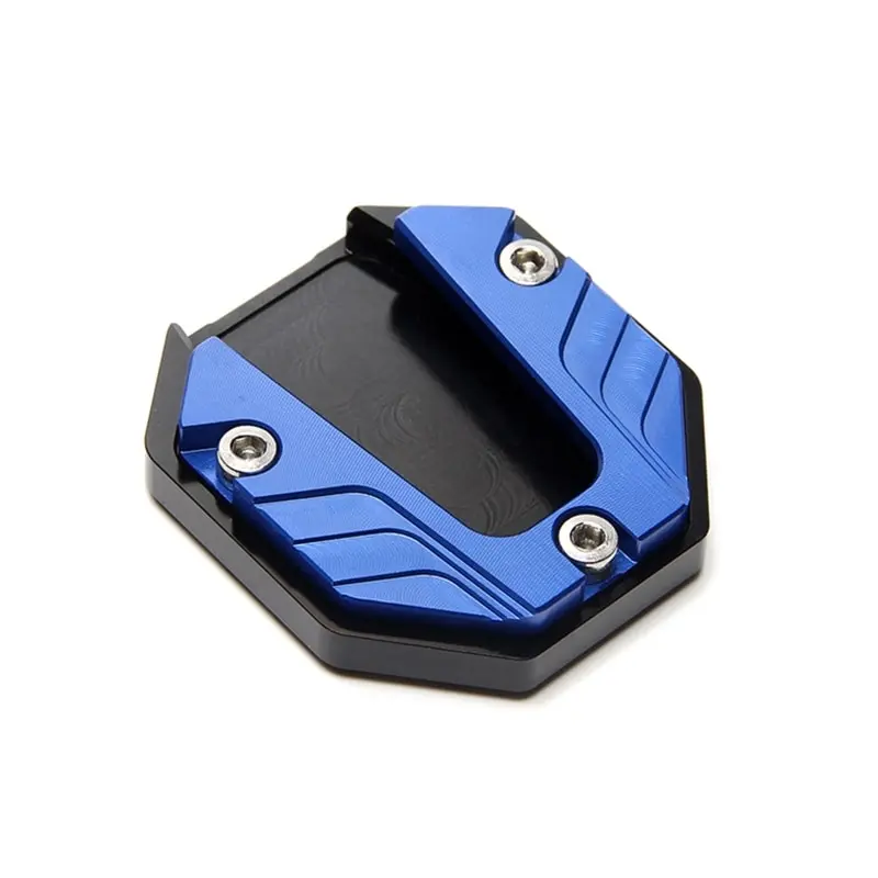 Aluminium Motorfiets Fiets Kickstand Extender Anti-Slip Voet Zijstandaard Verlengstuk Voetsteun Voor Motorfiets Crossmotor: Blauw