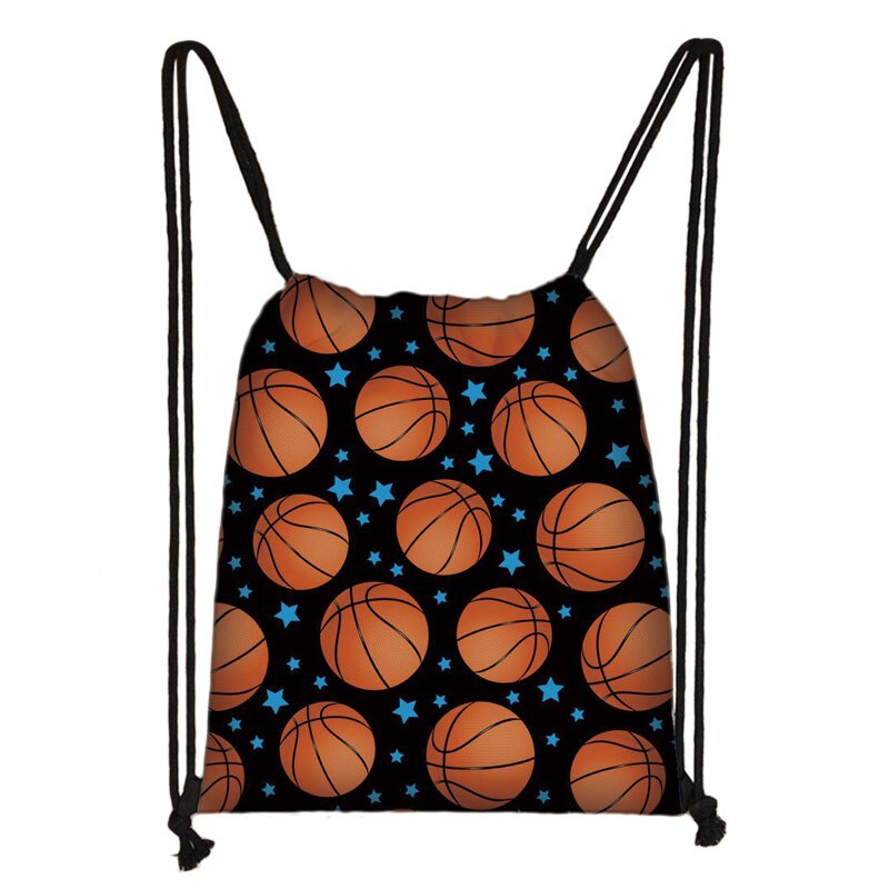 Basketbally Druck Rucksack Frauen Männer Rucksack Jungen Mädchen Lagerung Taschen für Reise weicher Ball Kordelzug Schuhe Halfter Buch Tasche: skdbasket02cw