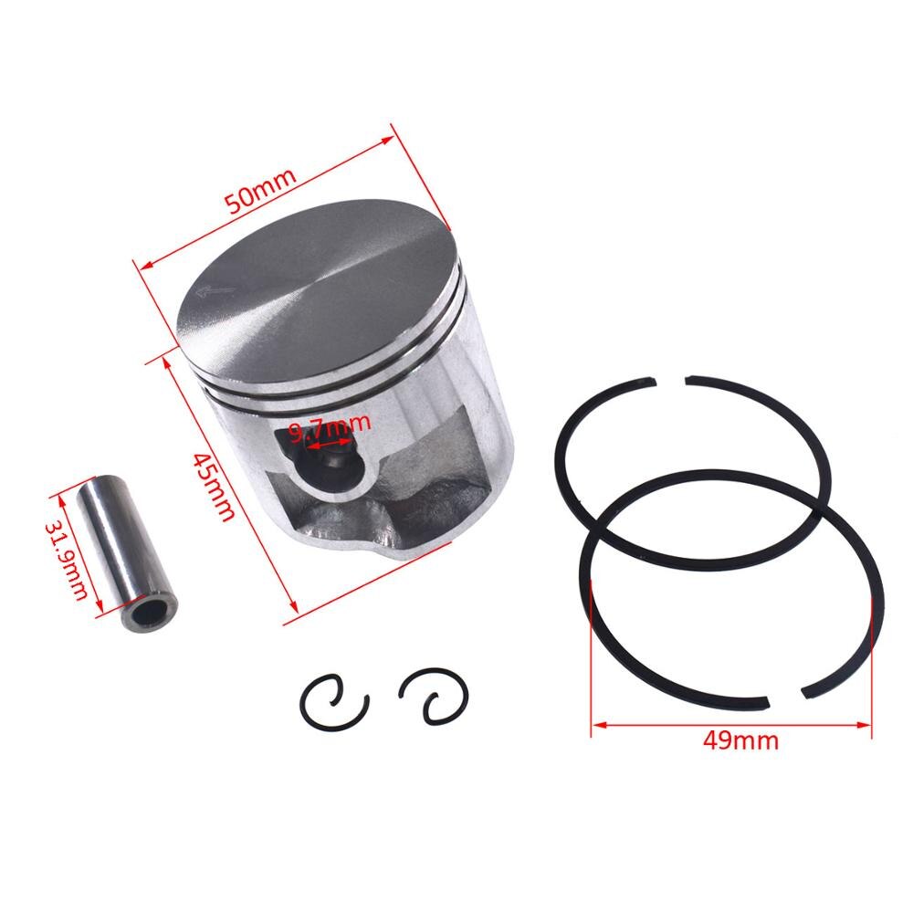 50mm sylindret stempelringsett til stihl  ts410 ts420 ts 410 420 kappesag 4238 020 1202 erstatningsdel