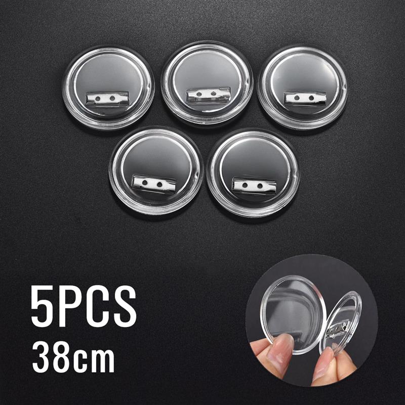 5Pcs Acrylic Button Pins Badge Clear Pins Buttons Badges Kit Button Pins Button Maker Blanks for DIY Craft Supplies ﻿Decoration