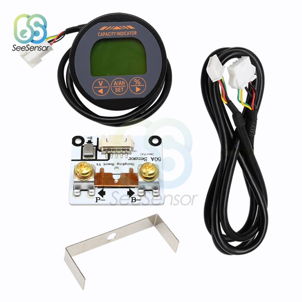 Batterij Capaciteit Tester DC8-80V 50A 100A 350A TR16 Batterij Capaciteit Indicator Ampèremeter Voltmeter Voor Li-Ion Lithium Batterijen: Goud