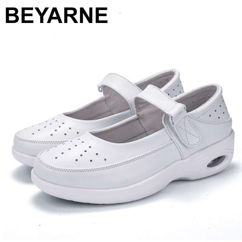 BEYARNE frauen atmungsaktive hohl hausschuhe abnehmen schuhe neue keil dämpfung haken &Ampere; schleife frau Espadrilles Sport schaukel schuh