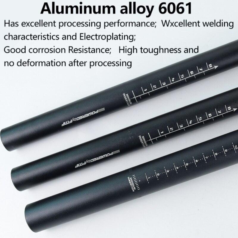 Tija de sillín para bicicleta de montaña, poste de asiento de aleación de aluminio, duradero, grueso, de 25,4/27,2/28,6/30,4/30,9/31,6x350/450mm