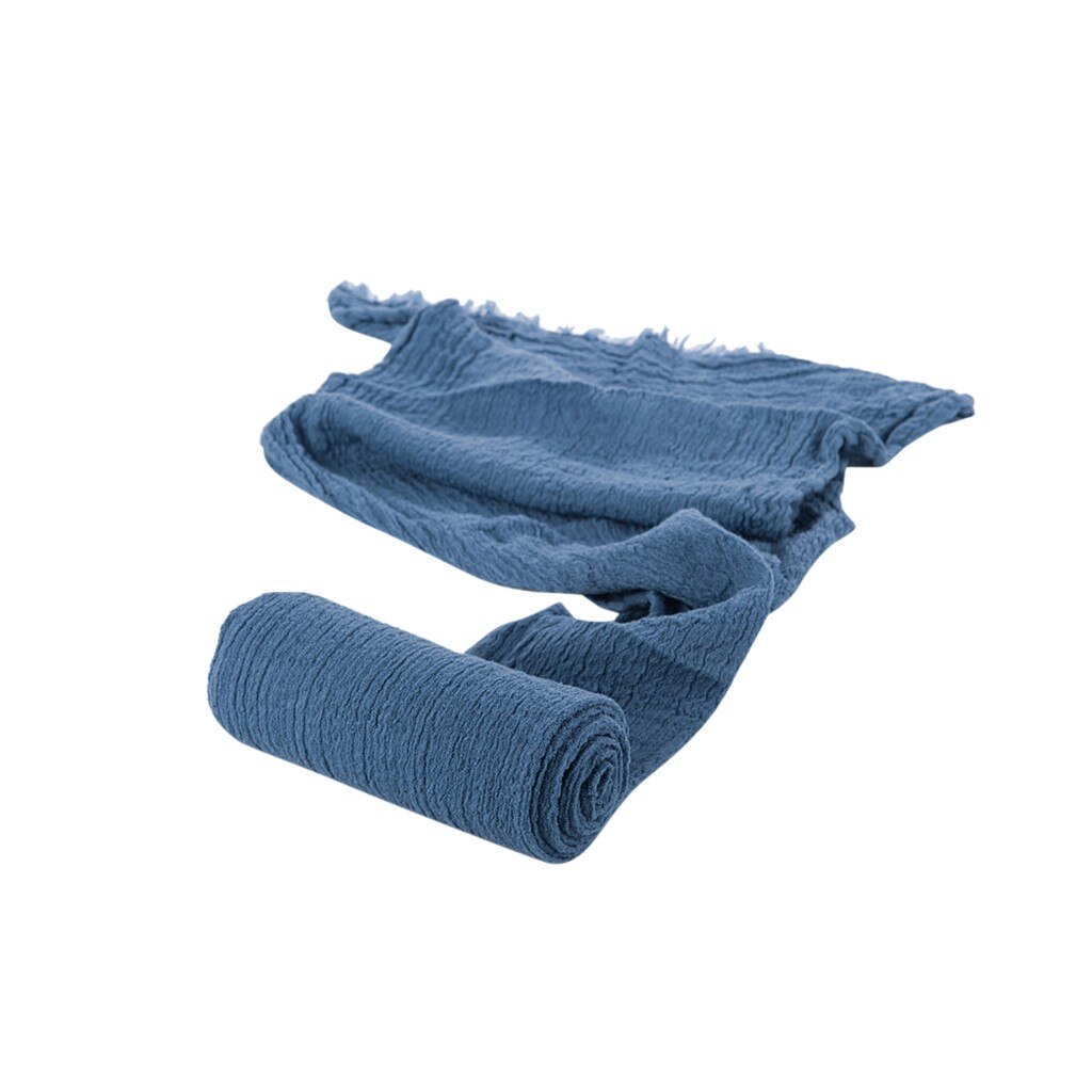 Nyfødt fotografering babyfotografering elastisk wrap rekvisit outfits børns jakkesæt tøj детский костюм новый  #y5: Blå