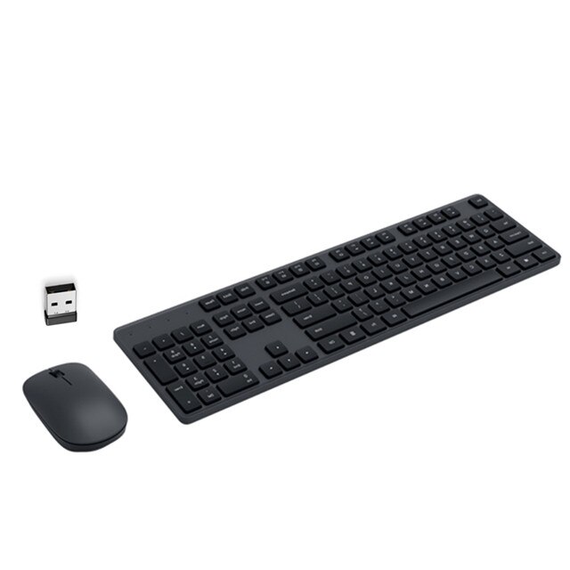Original Xiaomi teclado y ratón inalámbrico de oficina 104 teclas 2,4 GHz Windows PC Compatible con MAC teclado portátil USB: Default Title