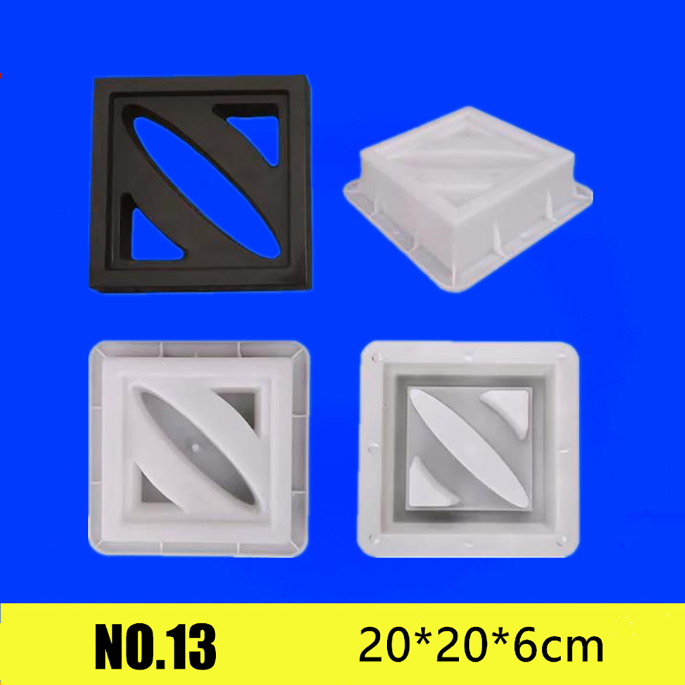 Maison jardin sol route ciment creux brique chemin moule réutilisable bricolage en plastique décoratif ajouré jardin fond mur moule: Bleu