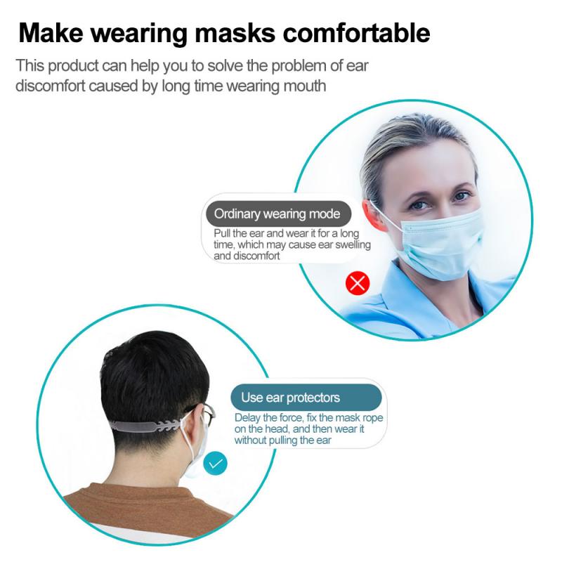 5/3/1pcs Adjustable Face Mask Ear Hook Extension Buckle Earache Prevent Fixer Ear Strap Extension Mask Anti Lock Buckle