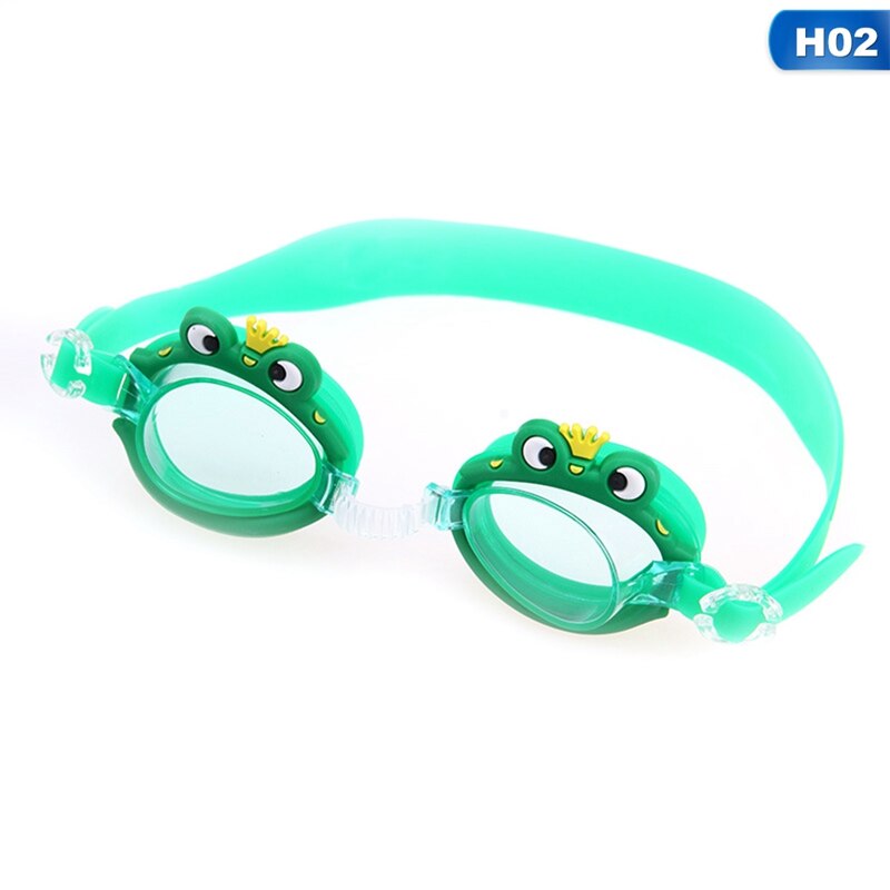 Dier Leuke Verstelbare Kinderen Kids Waterdichte Siliconen Anti Fog Uv Shield Zwemmen Glazen Goggles Eyewear Brillen: H02