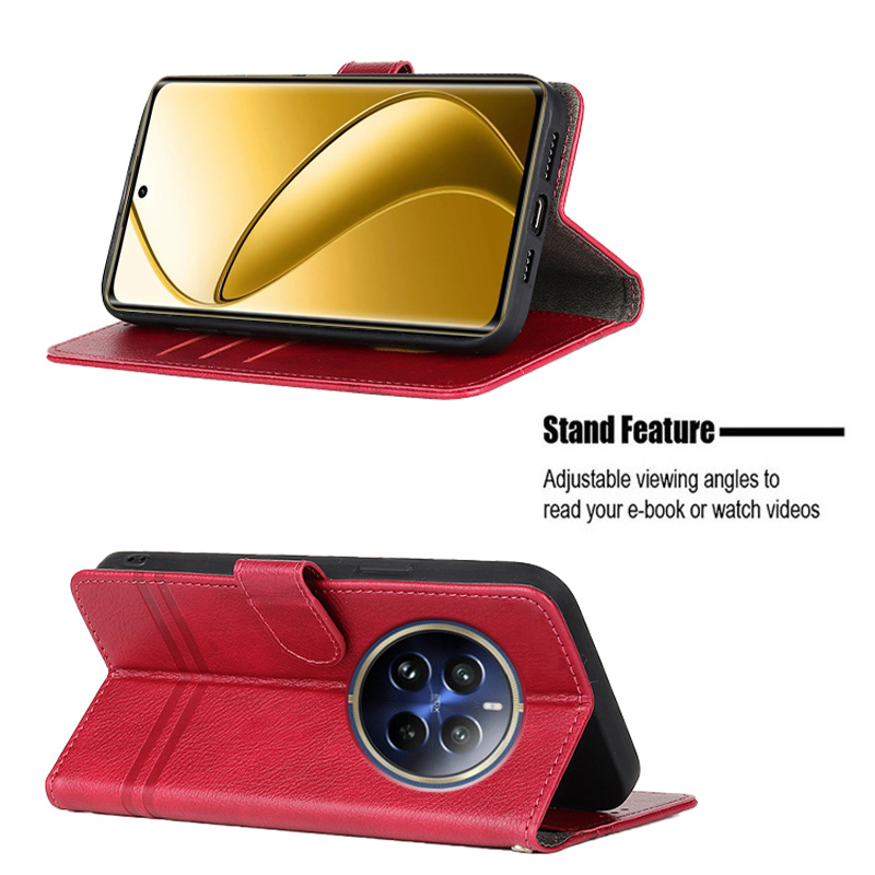 Flip Case Voor Realme 12 Pro + Funda Portemonnee Cover Voor Realme 12 Pro Rmx3842 Rmx3843 Coque Op Etui Realmi 12pro Plus Rmx3840 Rmx3841