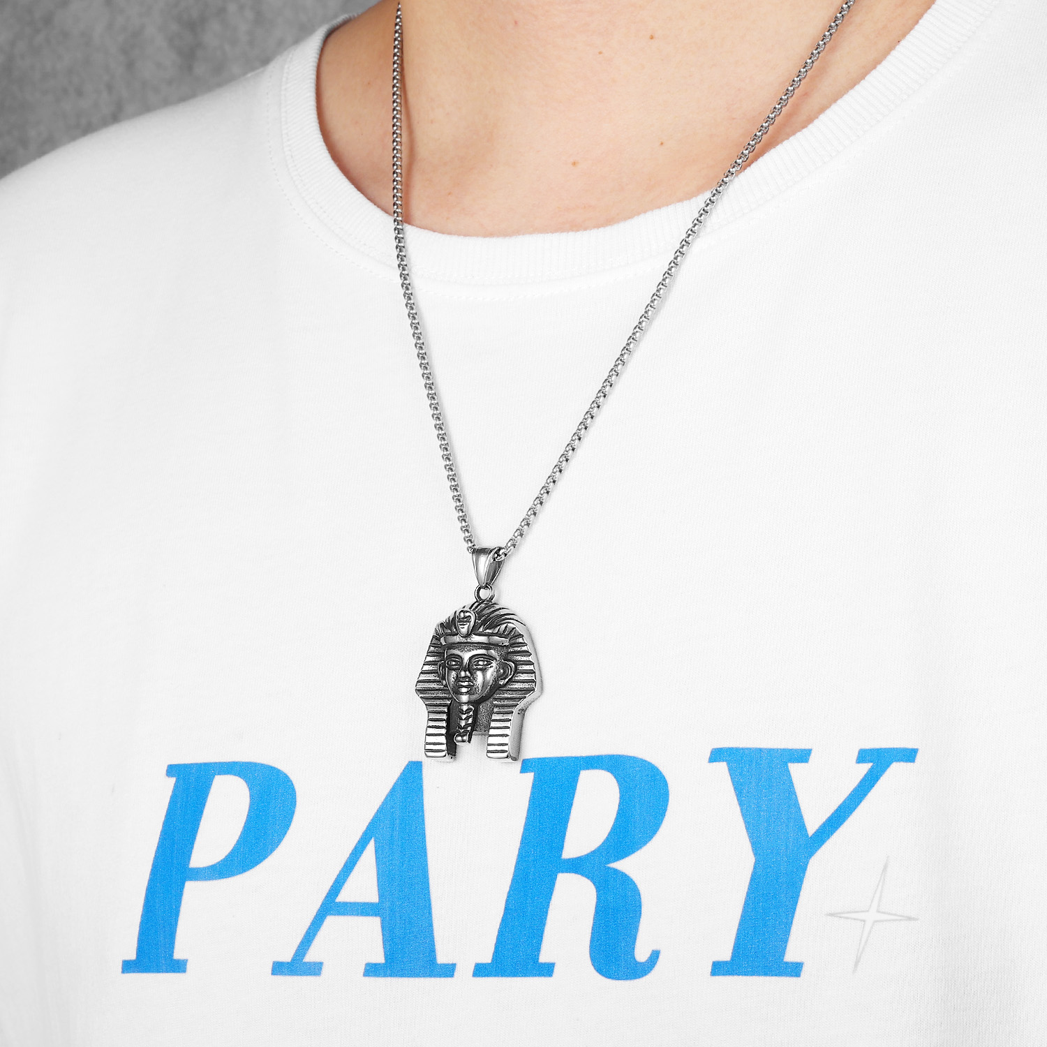 Colliers en acier inoxydable pour hommes et femmes, pharaon égyptien, Sphinx, pendentif de la présidence, amulette injuste, bijoux , , choses sympas