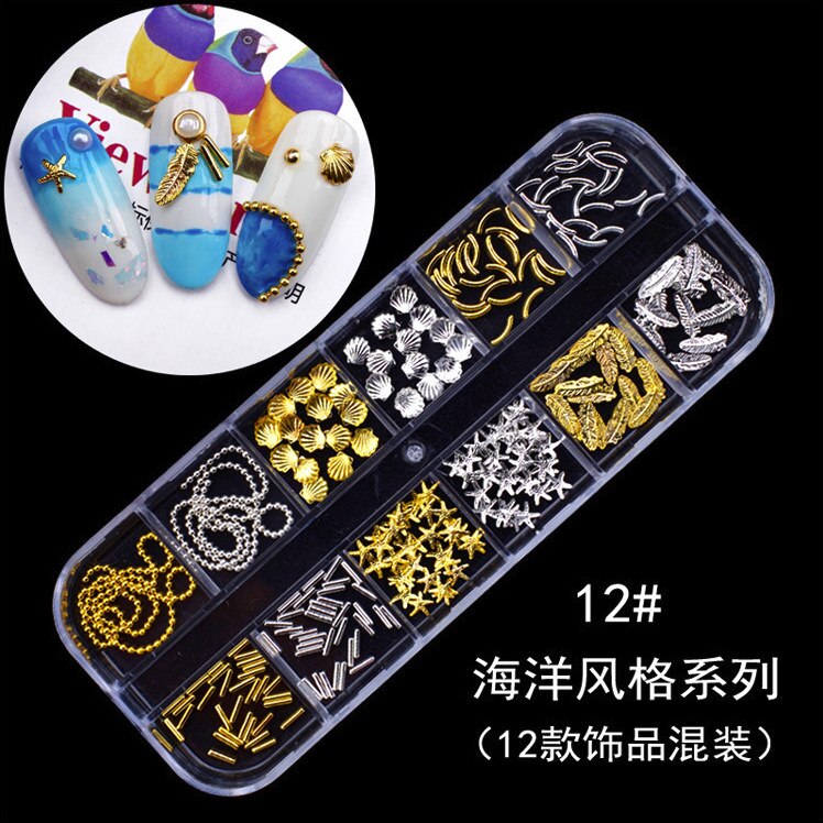 3D ongle cristal strass paillettes métal diamant Sequin Technique manucure ongle Art déco Nail Art bijoux: 12