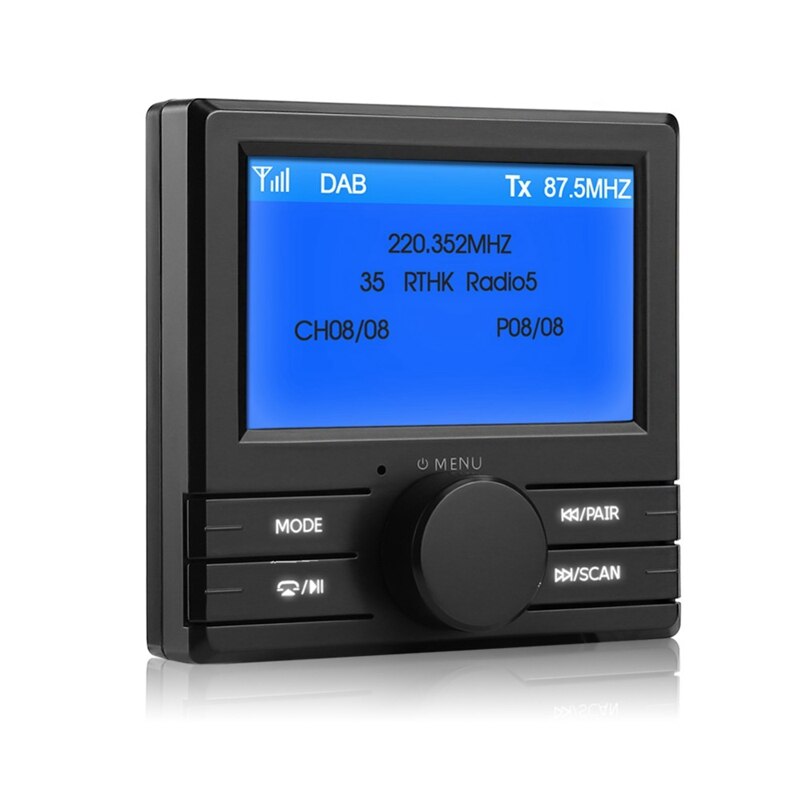 Dab + box digital radio antenne tuner fm transmission 3.0 tommer display sn med bluetooth til bilradio