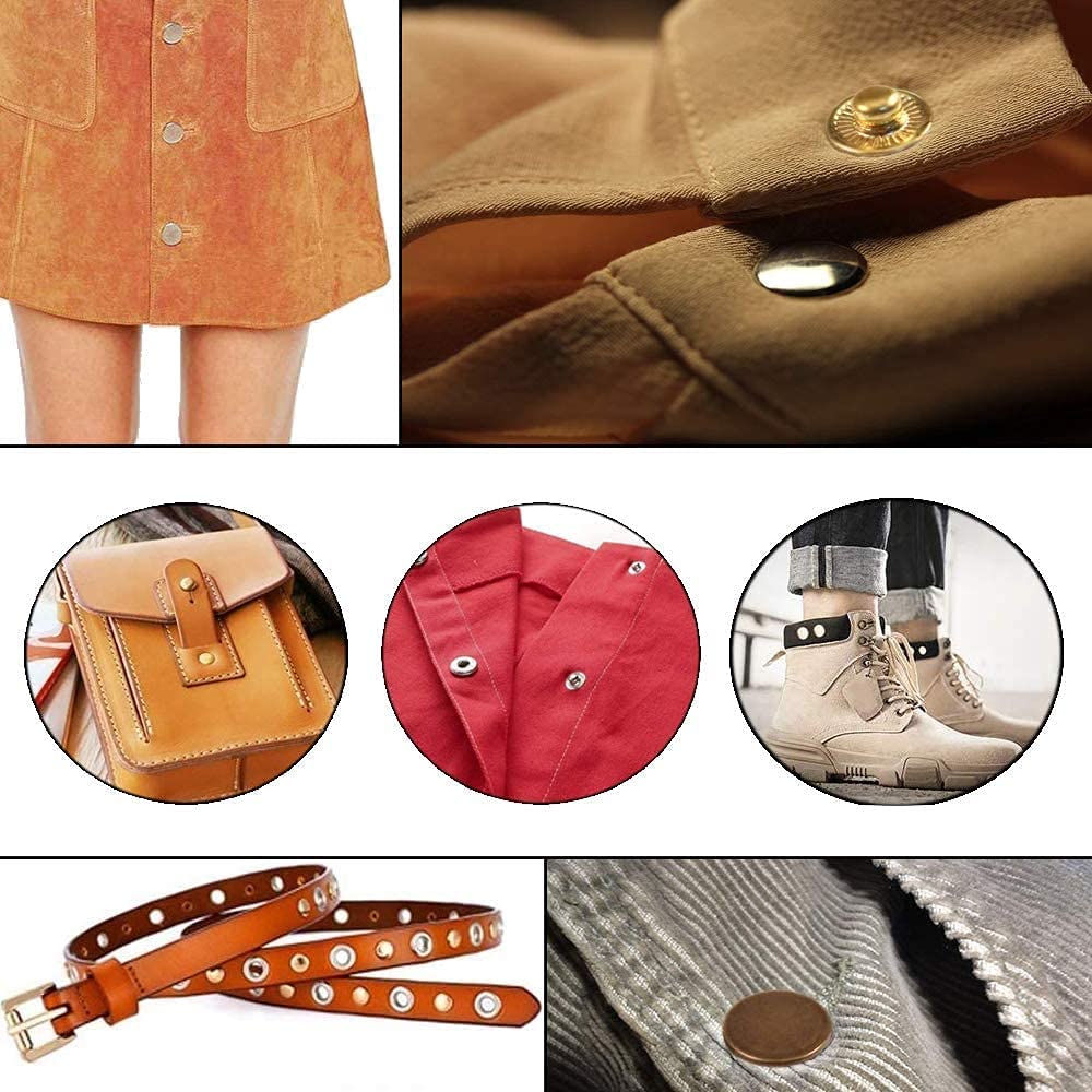 100/200Pcs 15Mm Rvs Fastener Snap Druk Stud Cap Knop Marine Boot Canvas Lijn 24(4 Componenten)