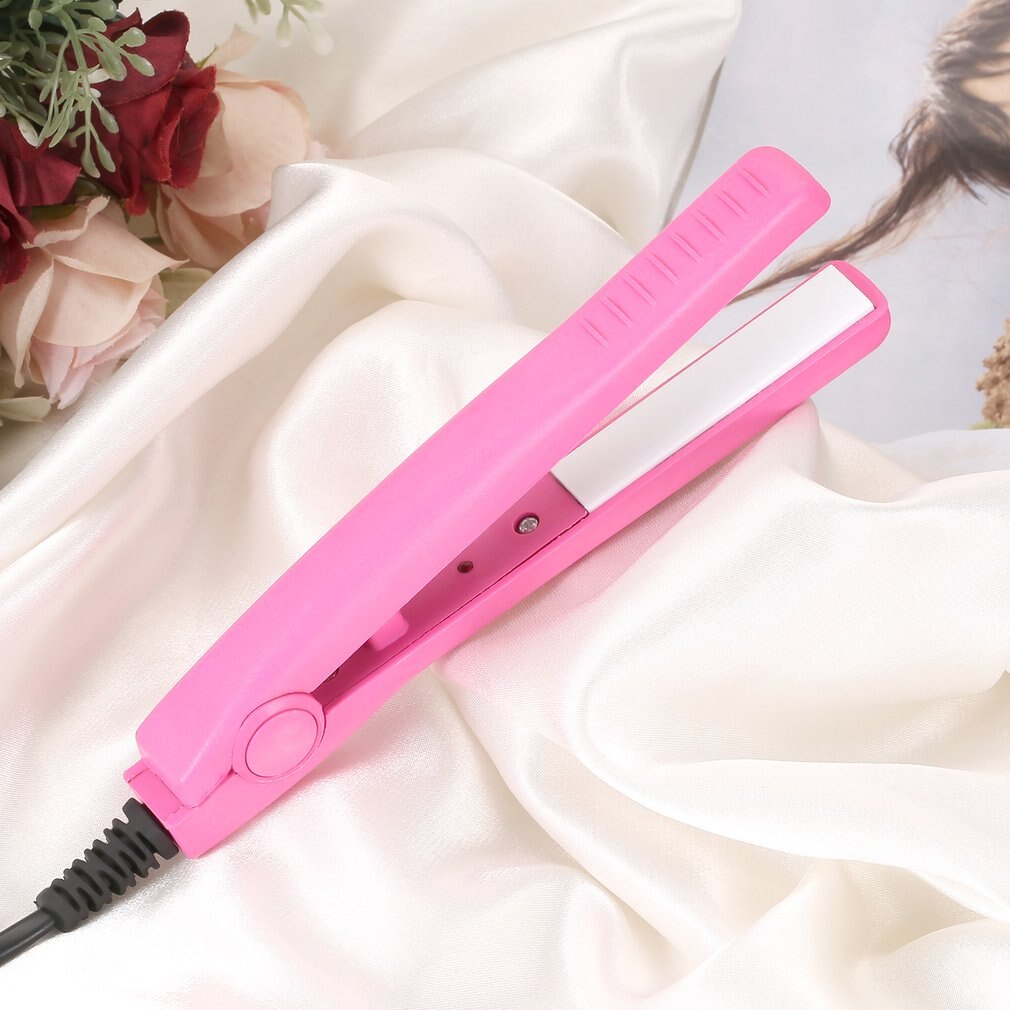 Mini férula eléctrica plancha plana de cerámica rizador de pelo y alisador de cabello permanente Aparato de estilismo de cabello Crimper US 220V