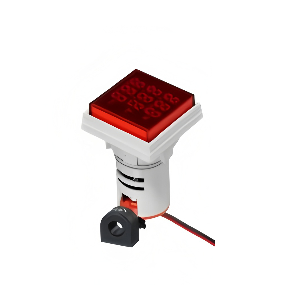Hög precision kvadratisk voltamperefrekvensmätare led digital display multimeter monitor meter amperemeter voltmeter frekvenstestare: Röd