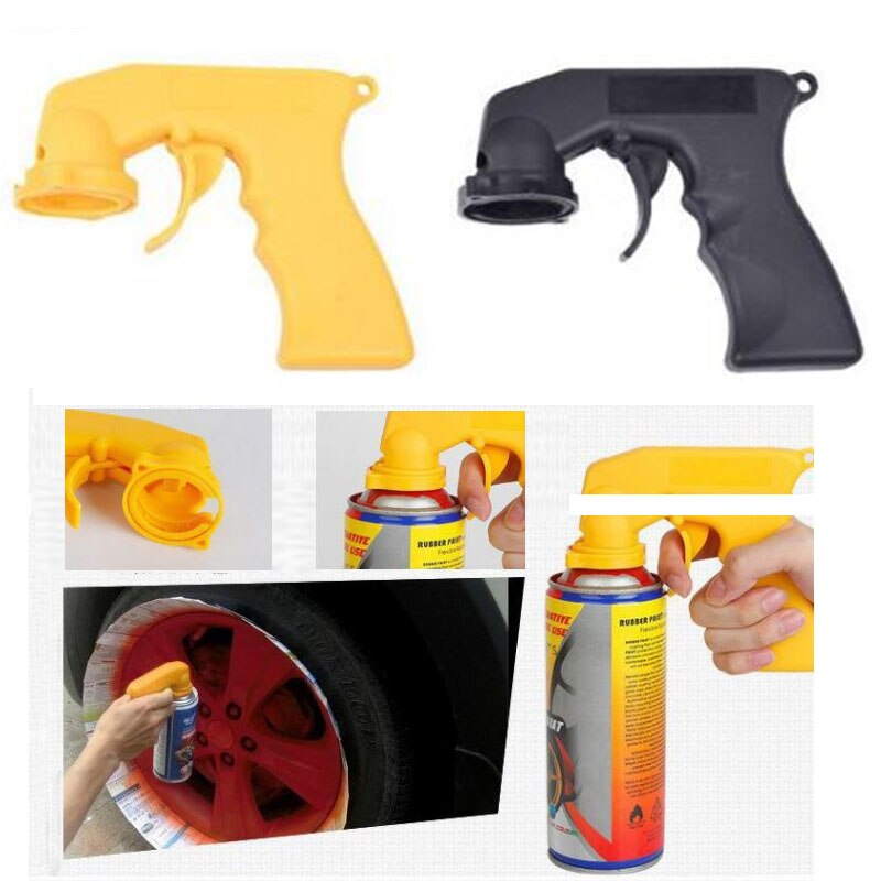 Spray Adaptor Paint Care Aerosol Spray Gun Handle with Full Grip Trigger Locking Collar Car Maintenance Wh