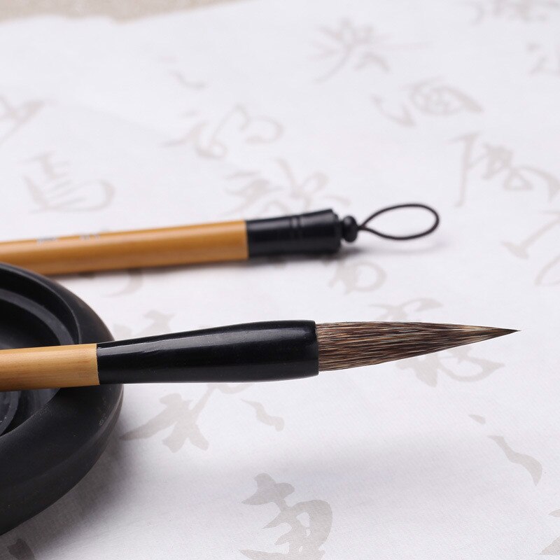 Chinese Brush Stone Badger Hair Chinese Calligraphy Brushes Freehand Landscape Painting Lian Calligraphy Brush Set Tinta China