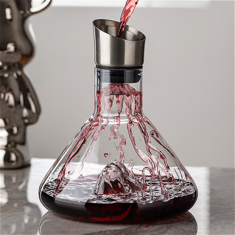 1400 ml/1600 ml Kristal Ijsberg Karaf Huishoudelijke Rode Wijn Dispenser Premium Wijnglas Bar Luxe Wijnpot prachtige Whisky Pot