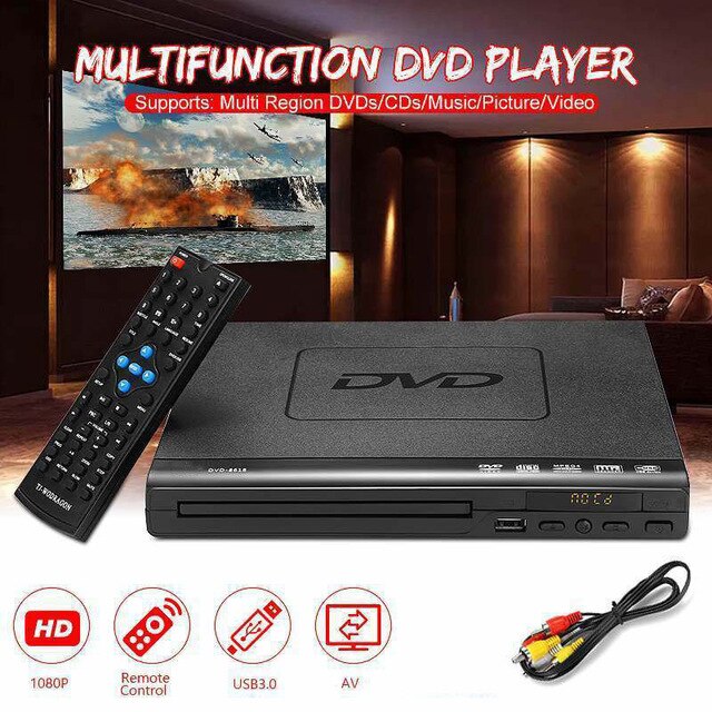 Lecteur DVD HD pour télévision numérique, Support USB DVD vidéo/DVD + CD Audio/VCD/SVCD jpeg/MP3/WMA/disque, système de cinéma à domicile: 2