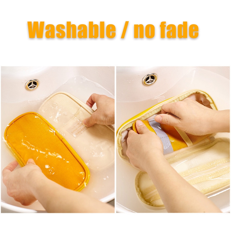 Canvas Double Layer Pencil Case Large Capacity School Student Kids Make Up Bag Pen Box Pouch Pencil Bags Stationery Supply