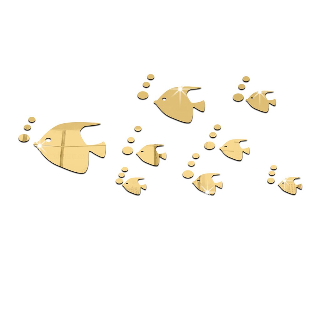 1Set Acrylic Removable Fish Wall Stickers Living Room Bedroom Self-Adhesive Water Resistent Wall Decal Household Wall Decoration: NO. 6