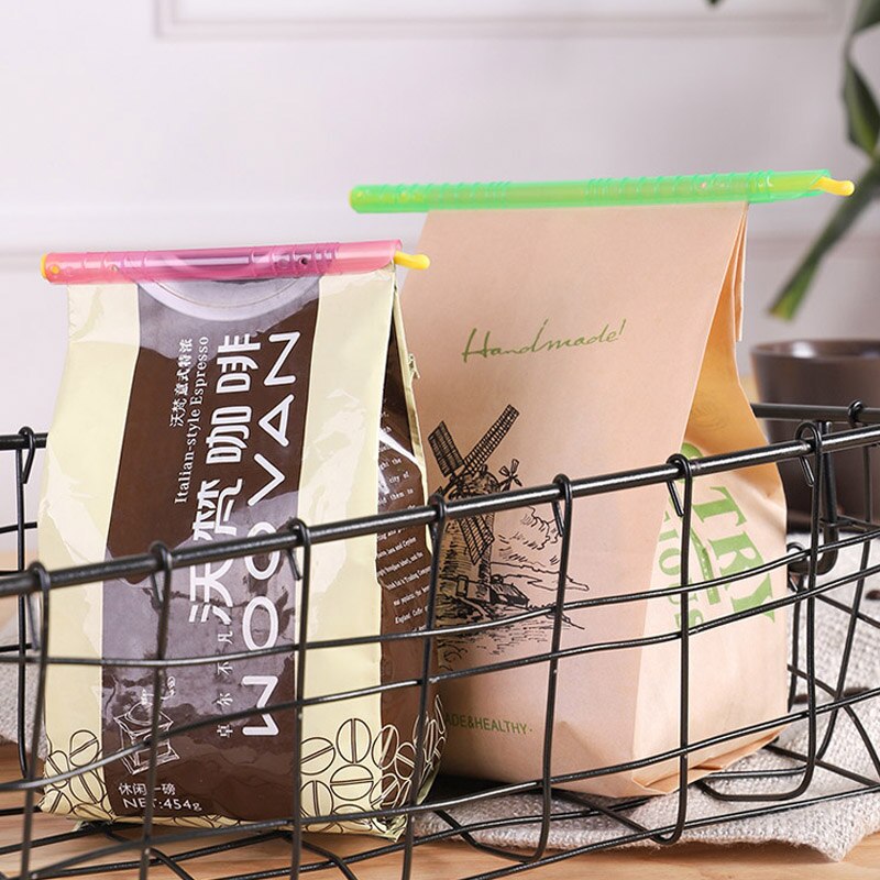 Bâton de fermeture à clip, 36cm-5 pièces-38cm-4 pièces, serrure fraîche, emballage viarité, Anylock, style bâton de poignée, joints pour sac alimentaire