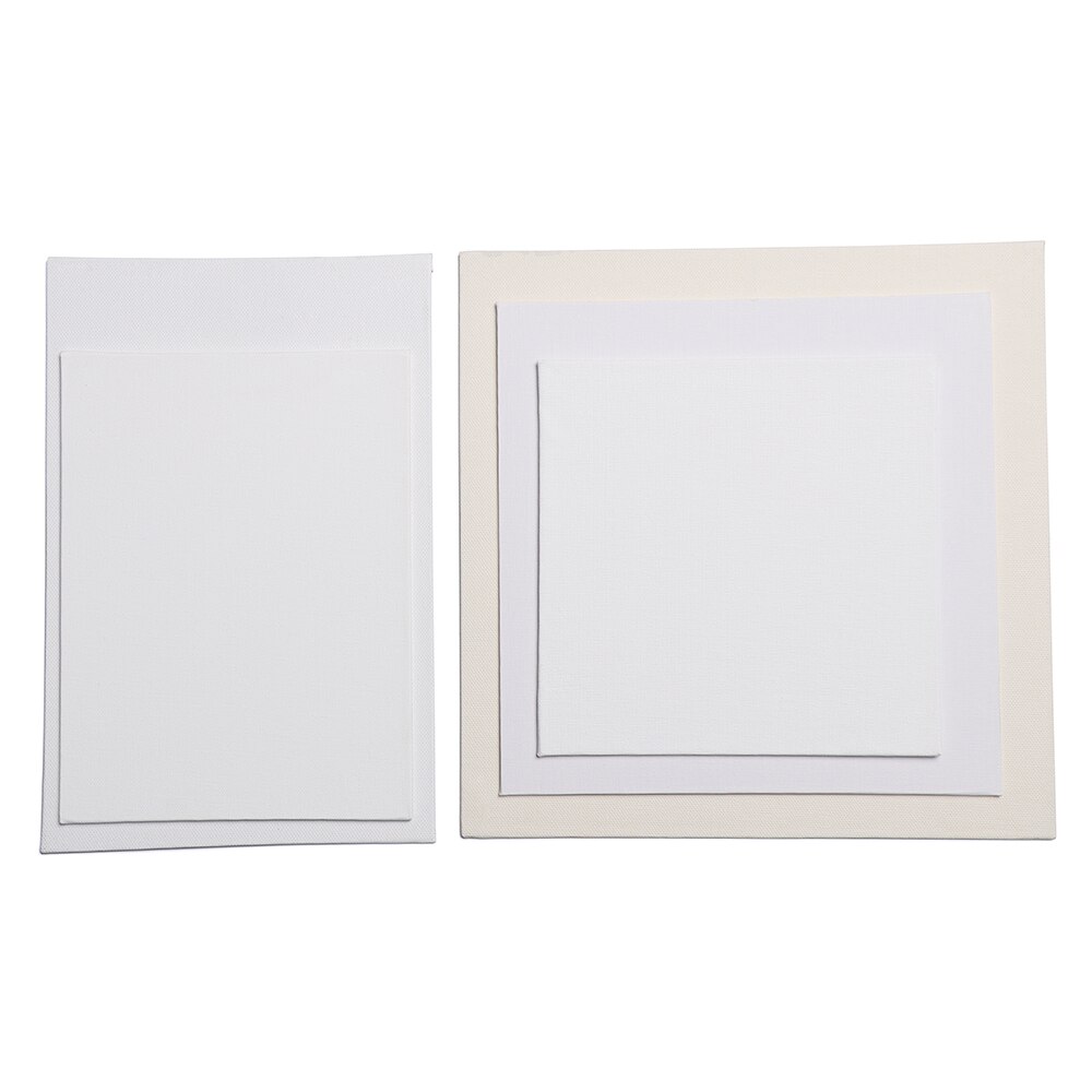Lienzo de algodón blanco para pintar al óleo, marco pintado a mano, paneles de lona, herramienta de pintura artesanal, accesorios pintados a mano