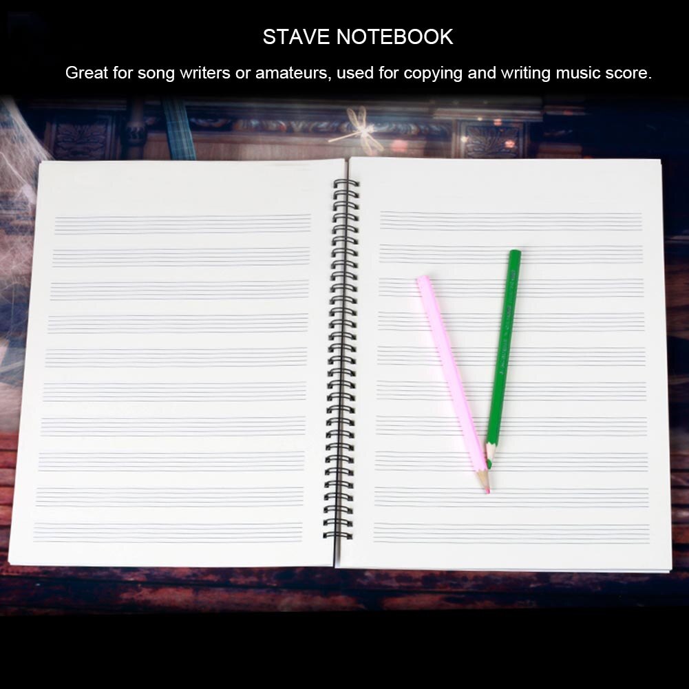50 Pagina 'S Personeel Boek Muzieknotatie Personeel Notebook Muziek Manuscript Schrijven Papier