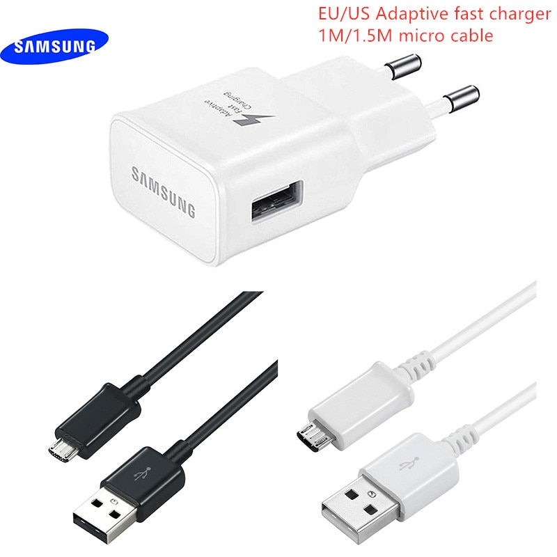 Samsung-Adaptador de carga rápida para Samsung, Cable de carga rápida Micro USB AFC de 15W para Galaxy S4, S6, S7, EDGE, j3, j5, j7, A3, A5, A7