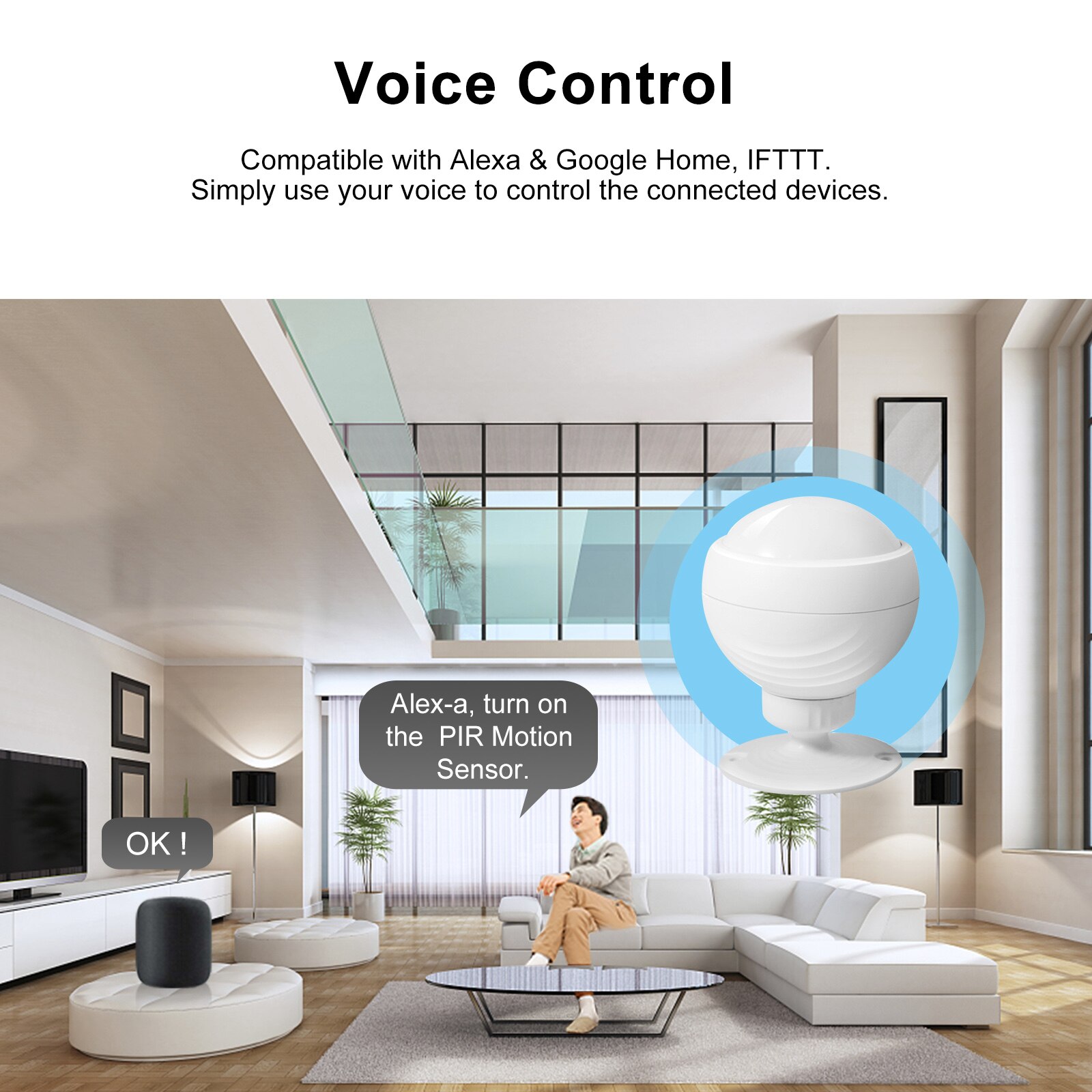 WIFI PIR Motion Sensor Wireless Passive Infrared Detector Security Burglar Alarm Sensor Tuya APP Control Smart Home