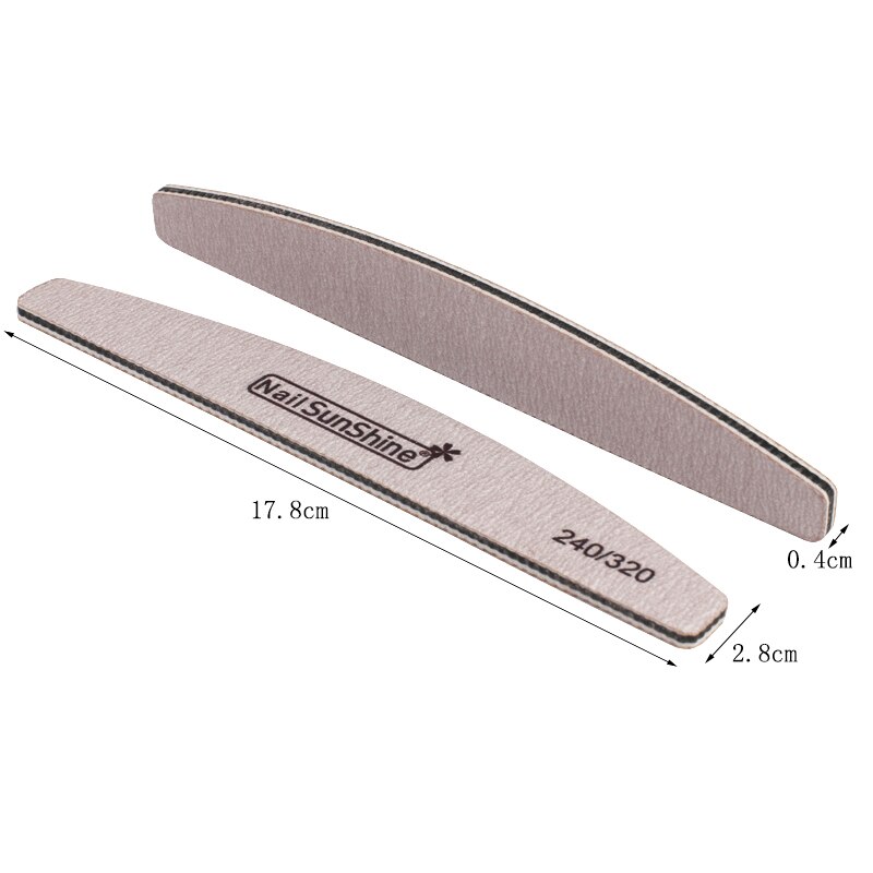 10Pcs/lot Sandpaper Nail File 240/320 Washable strong Buffer Block Double Sided Sanding Nail Files For Gel Polish Manicure Tools