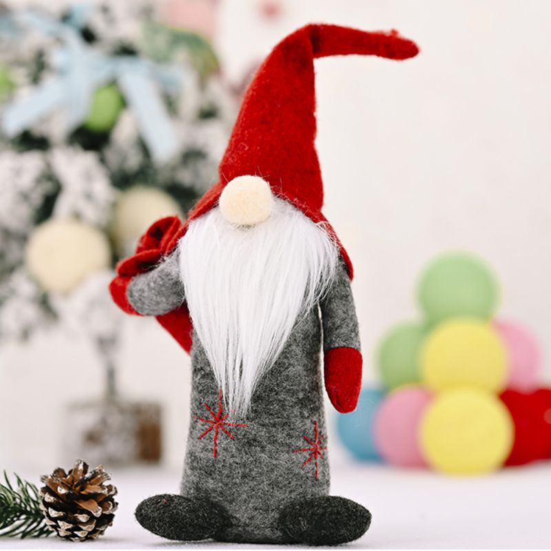 2pcs/set Christmas Faceless Swedish Tomte Gnome Ornaments Handmade Scandinavian Home Decoration