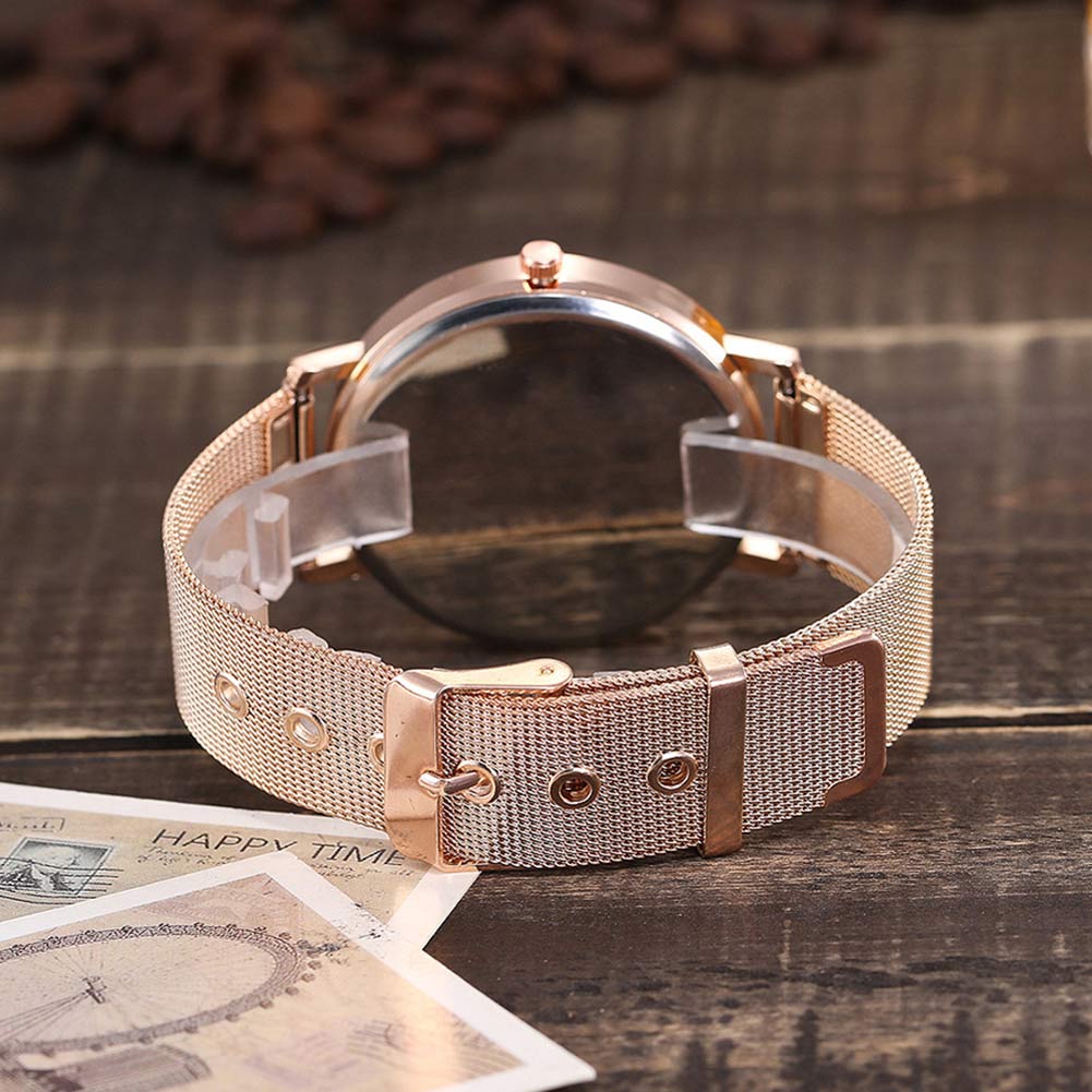 Nieuw Vrouwen Quartz Polshorloge Rvs Polsband Armband Horloges DOD886