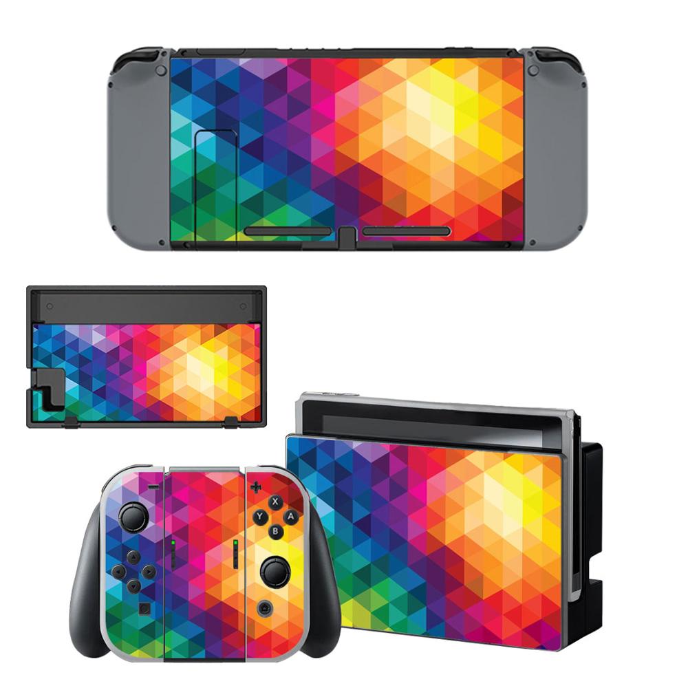 Placas frontales impermeables vinilo piel calcomanía pegatinas cubierta para Nintendo Switch (consola & Joy-con & Dock & Grip) # YSNS0117-0133: YSNS0118