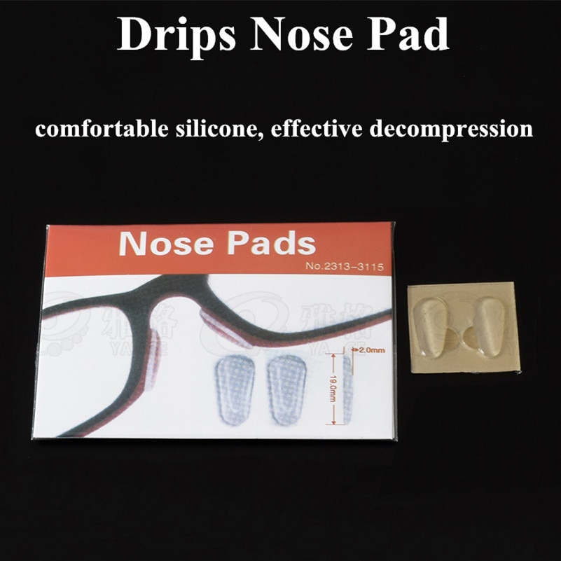 Clear Water Silicone Non-Slip Nose Pads for Glasses -Reading/Myopia/Presbyopia Glass/Goggles Stick Plate Anti-Skid Pad NP1