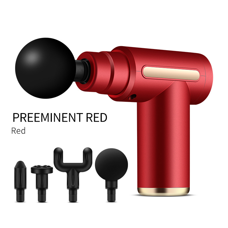 Pistolet de Massage électrique haute fréquence, masseur corporel, Percussion des tissus profonds, soulagement de la douleur musculaire: Red color