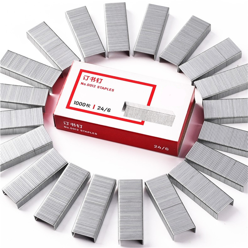 10 Box/set 1000pcs/box NO.0012 Office Staples(24/6) for Stapler,staple up to 25 page A4 Paper Office Supplies