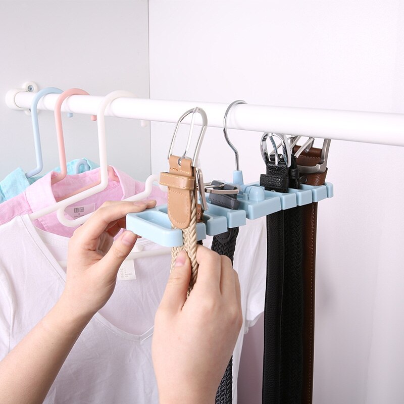 Bøjle arrangør pladsbesparende bøjler bånd bælter tørklæde garderobe rackholder roterende skab opbevaringsbøjler til tøj